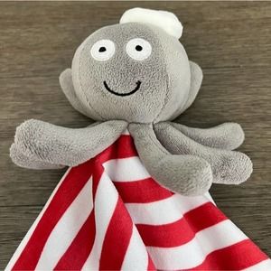 Belle Red Stripe Baby Octopus Blanket Lovey‎